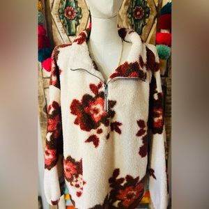 PHILOSOPHY Womens Jacket Pullover Coat with Flowers Plus Size 2X